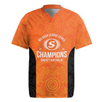 Cricket Australia Perth Champions 2026 Rugby Jersey Gold Aboriginal Dot Art