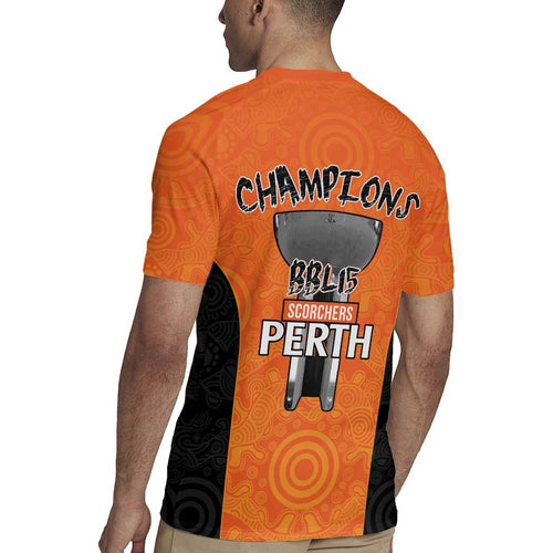 Cricket Australia Perth Champions 2026 Rugby Jersey Gold Aboriginal Dot Art