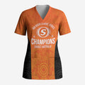 Cricket Australia Perth Champions 2026 Scrub Top Gold Aboriginal Dot Art