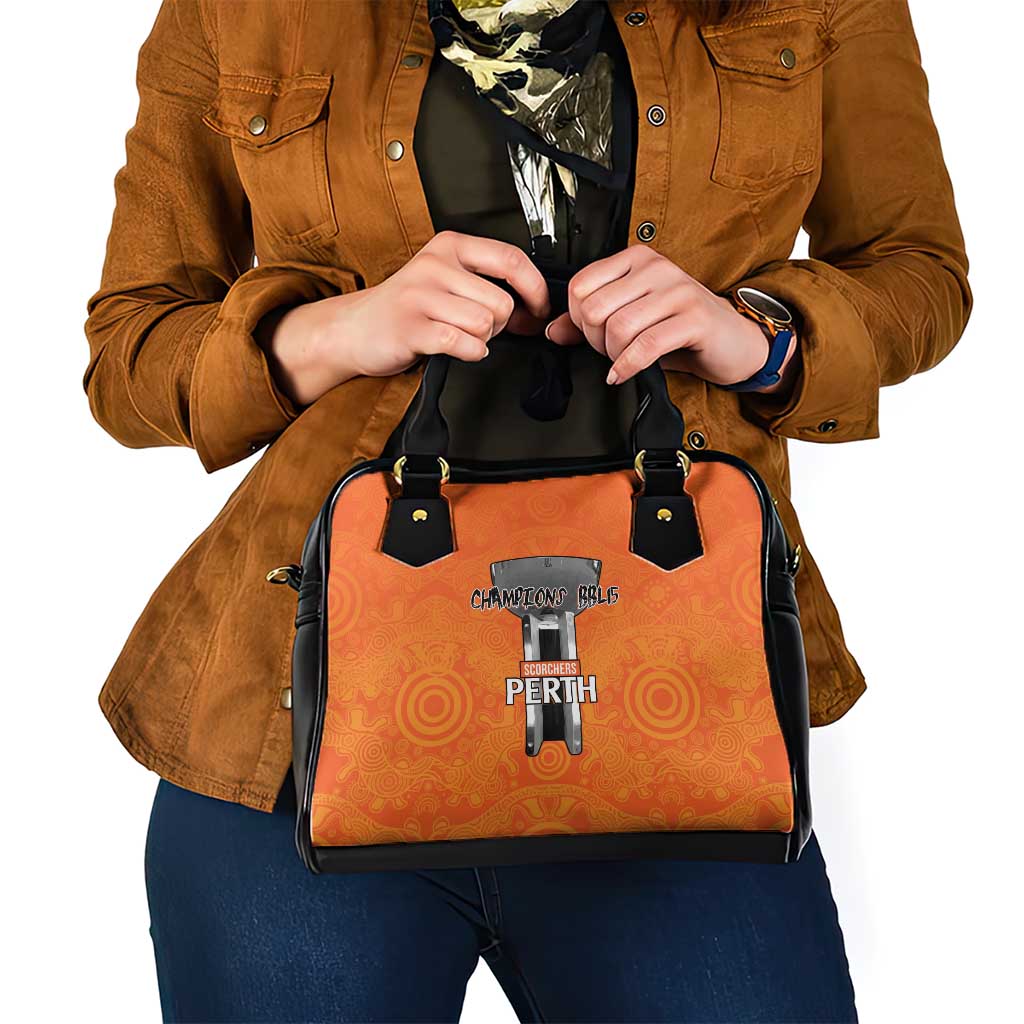 Cricket Australia Perth Champions 2026 Shoulder Handbag Gold Aboriginal Dot Art