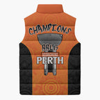 Cricket Australia Perth Champions 2026 Sleeveless Puffer Jacket Gold Aboriginal Dot Art