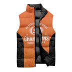 Cricket Australia Perth Champions 2026 Sleeveless Puffer Jacket Gold Aboriginal Dot Art