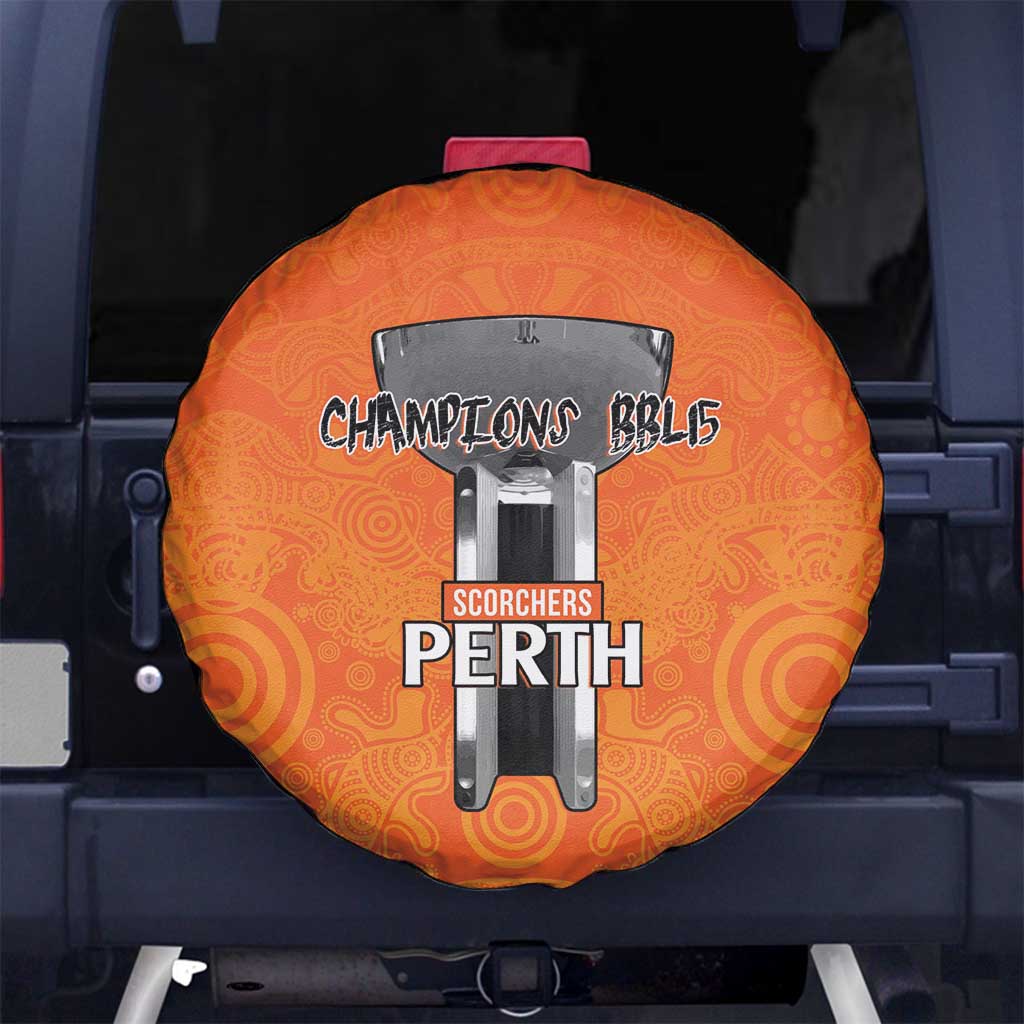 Cricket Australia Perth Champions 2026 Spare Tire Cover Gold Aboriginal Dot Art