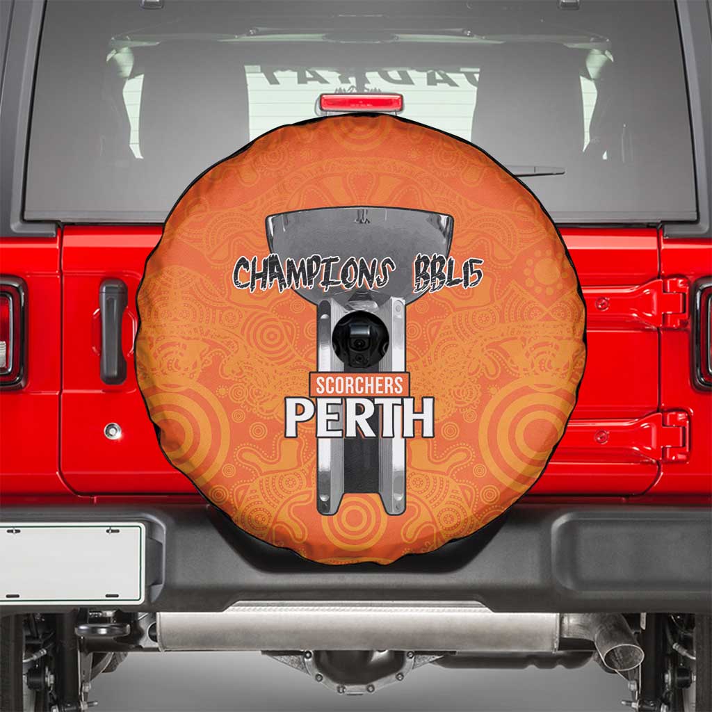 Cricket Australia Perth Champions 2026 Spare Tire Cover Gold Aboriginal Dot Art