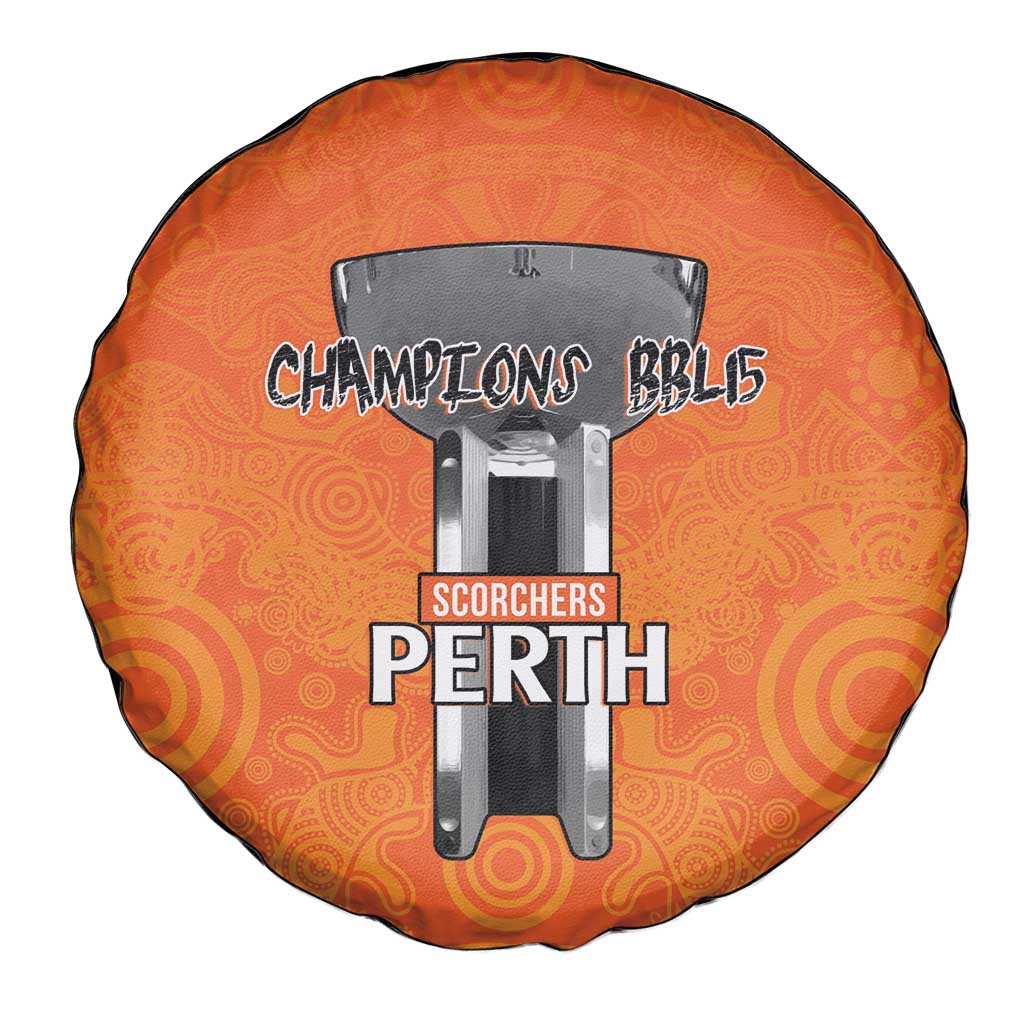 Cricket Australia Perth Champions 2026 Spare Tire Cover Gold Aboriginal Dot Art