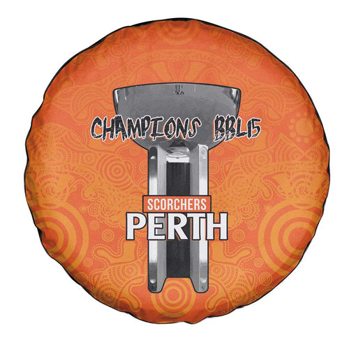Cricket Australia Perth Champions 2026 Spare Tire Cover Gold Aboriginal Dot Art