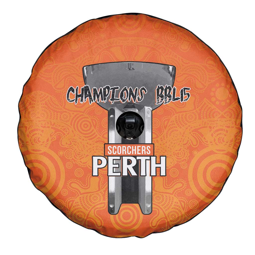 Cricket Australia Perth Champions 2026 Spare Tire Cover Gold Aboriginal Dot Art
