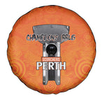 Cricket Australia Perth Champions 2026 Spare Tire Cover Gold Aboriginal Dot Art