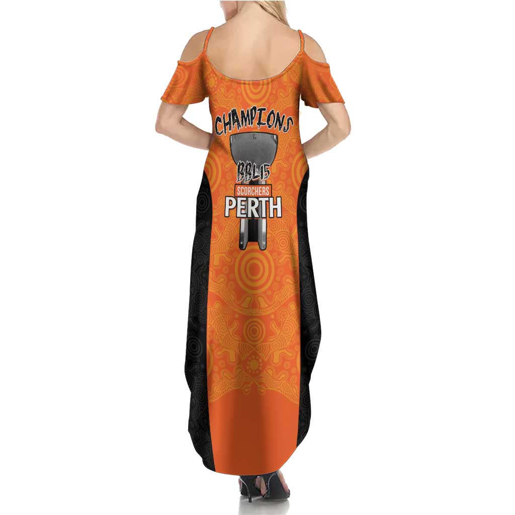 Cricket Australia Perth Champions 2026 Summer Maxi Dress Gold Aboriginal Dot Art
