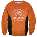 Cricket Australia Perth Champions 2026 Sweatshirt Gold Aboriginal Dot Art