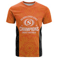 Cricket Australia Perth Champions 2026 T Shirt Gold Aboriginal Dot Art