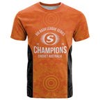 Cricket Australia Perth Champions 2026 T Shirt Gold Aboriginal Dot Art