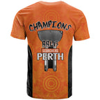 Cricket Australia Perth Champions 2026 T Shirt Gold Aboriginal Dot Art