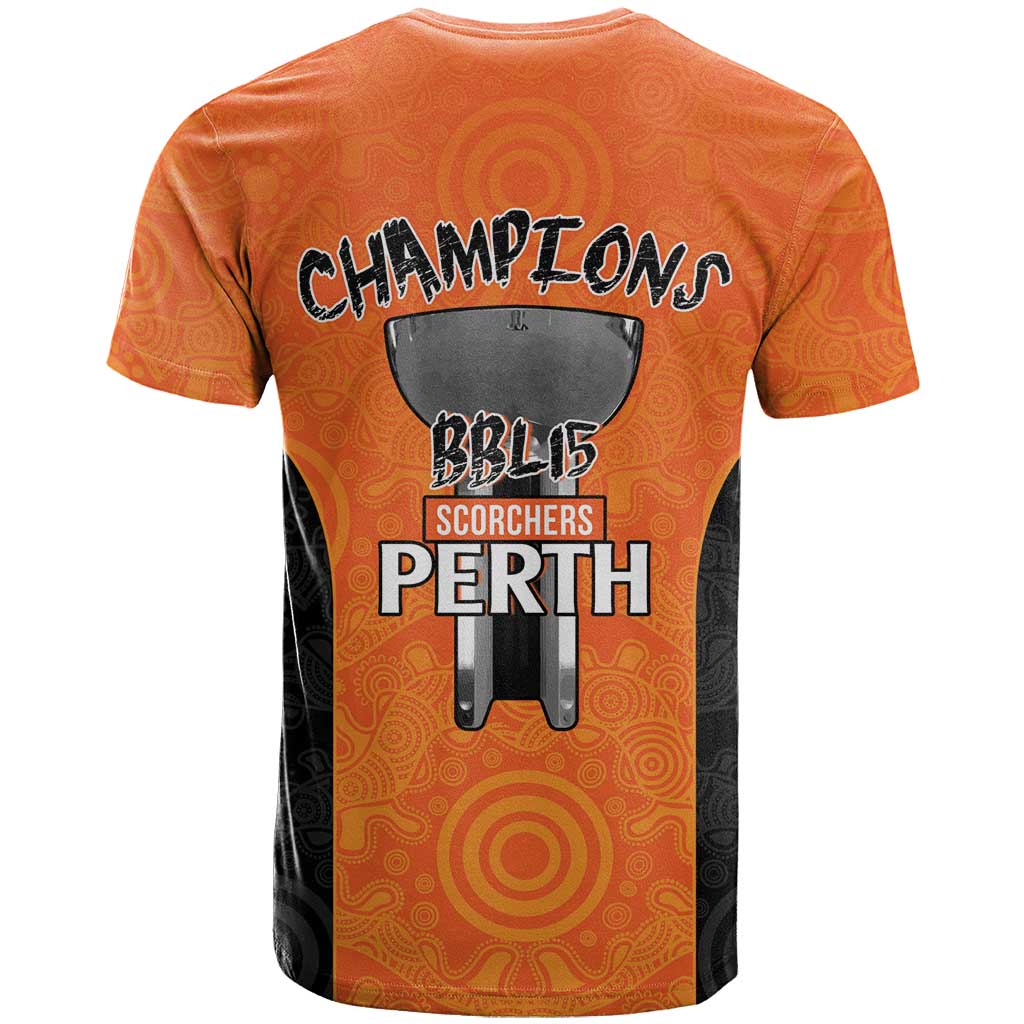 Cricket Australia Perth Champions 2026 T Shirt Gold Aboriginal Dot Art