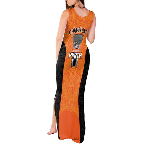 Cricket Australia Perth Champions 2026 Tank Maxi Dress Gold Aboriginal Dot Art