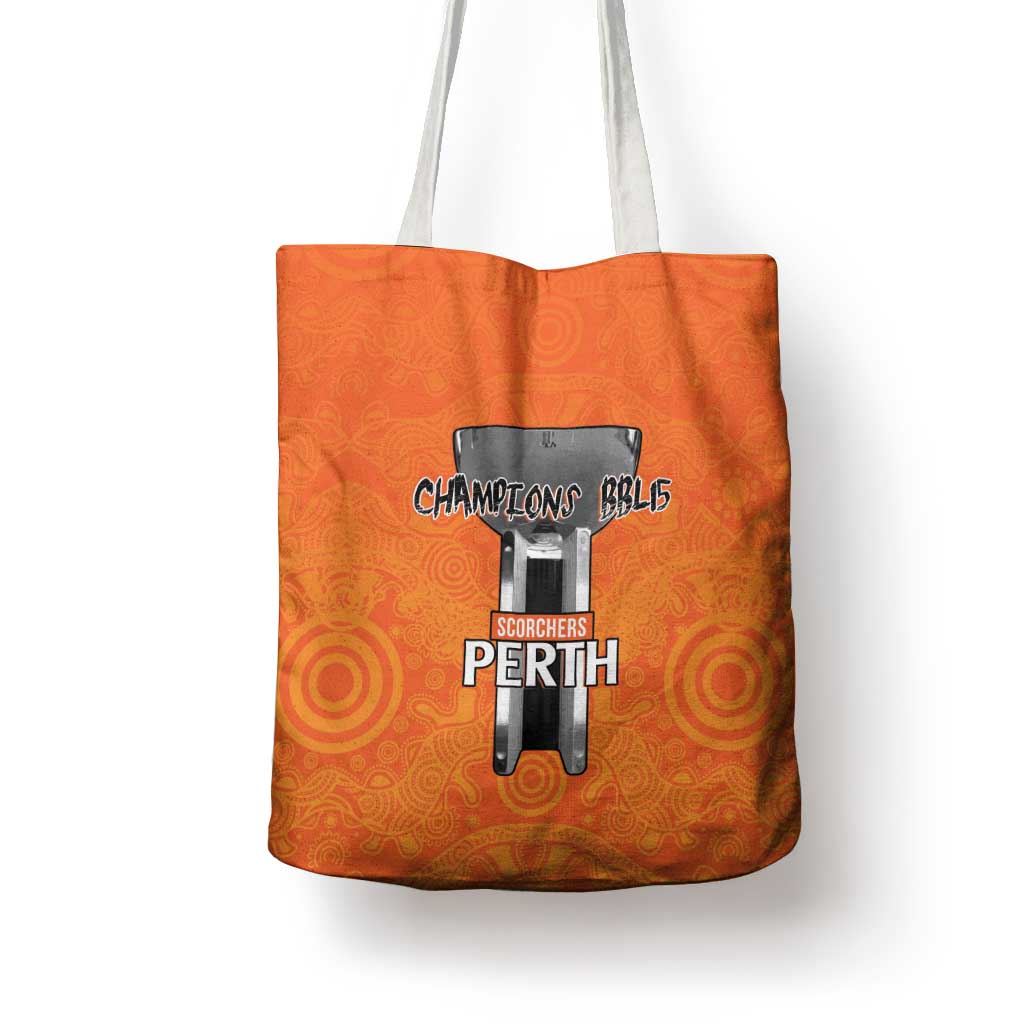 Cricket Australia Perth Champions 2026 Tote Bag Gold Aboriginal Dot Art