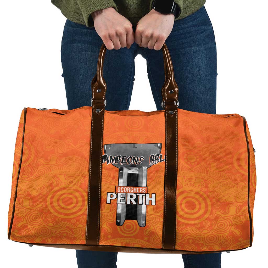 Cricket Australia Perth Champions 2026 Travel Bag Gold Aboriginal Dot Art
