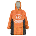 Cricket Australia Perth Champions 2026 Wearable Blanket Hoodie Gold Aboriginal Dot Art