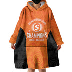 Cricket Australia Perth Champions 2026 Wearable Blanket Hoodie Gold Aboriginal Dot Art