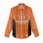 Cricket Australia Perth Champions 2026 Women Casual Shirt Gold Aboriginal Dot Art