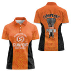 Cricket Australia Perth Champions 2026 Women Polo Shirt Gold Aboriginal Dot Art