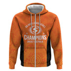 Cricket Australia Perth Champions 2026 Zip Hoodie Gold Aboriginal Dot Art