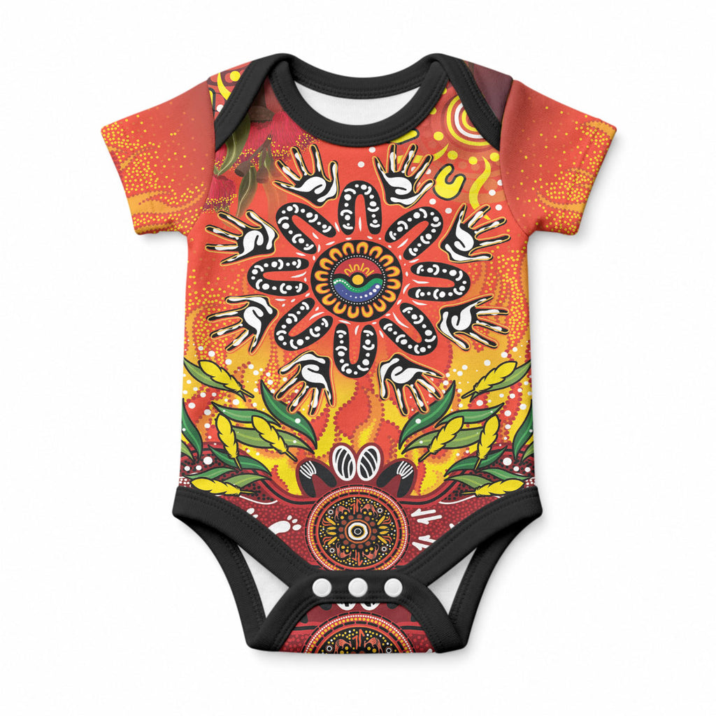 NAIDOC Week 2026 Baby Onesie 50 Years of Deadly Aboriginal Dot Art