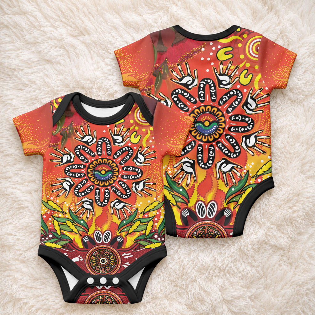 NAIDOC Week 2026 Baby Onesie 50 Years of Deadly Aboriginal Dot Art