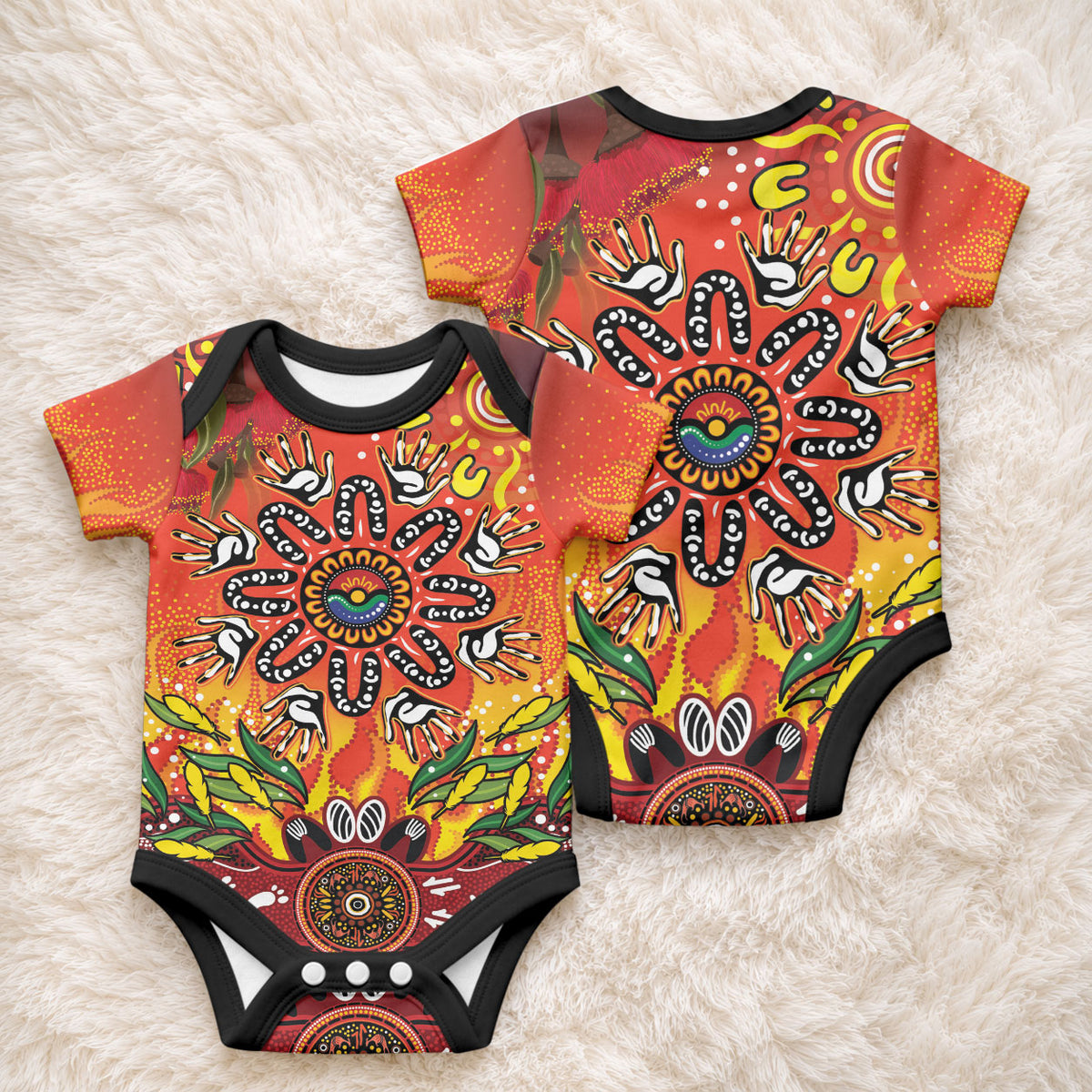NAIDOC Week 2026 Baby Onesie 50 Years of Deadly Aboriginal Dot Art