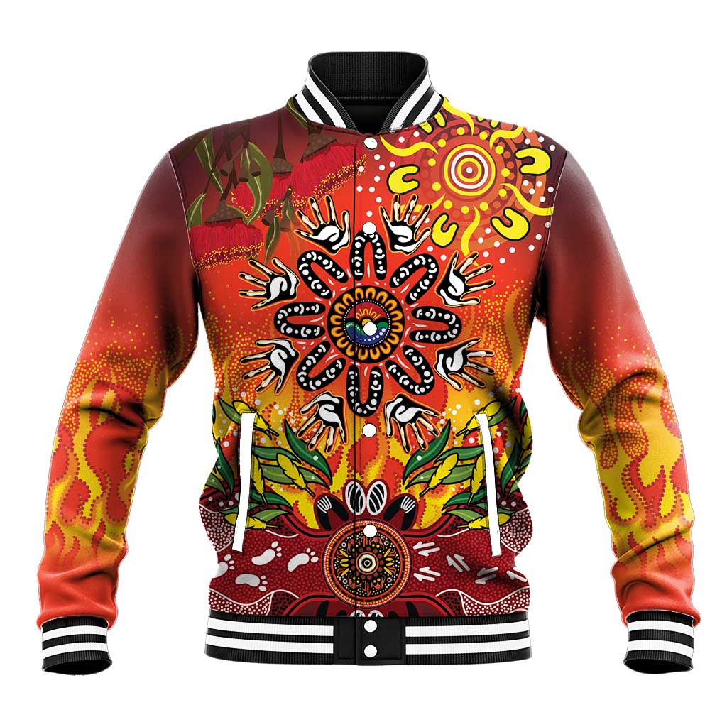 NAIDOC Week 2026 Baseball Jacket 50 Years of Deadly Aboriginal Dot Art
