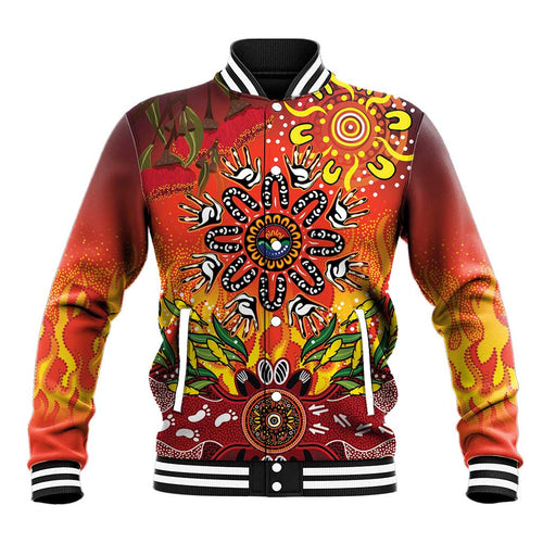 NAIDOC Week 2026 Baseball Jacket 50 Years of Deadly Aboriginal Dot Art