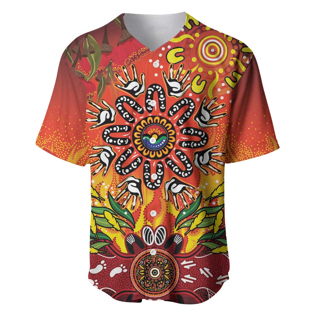 NAIDOC Week 2026 Baseball Jersey 50 Years of Deadly Aboriginal Dot Art