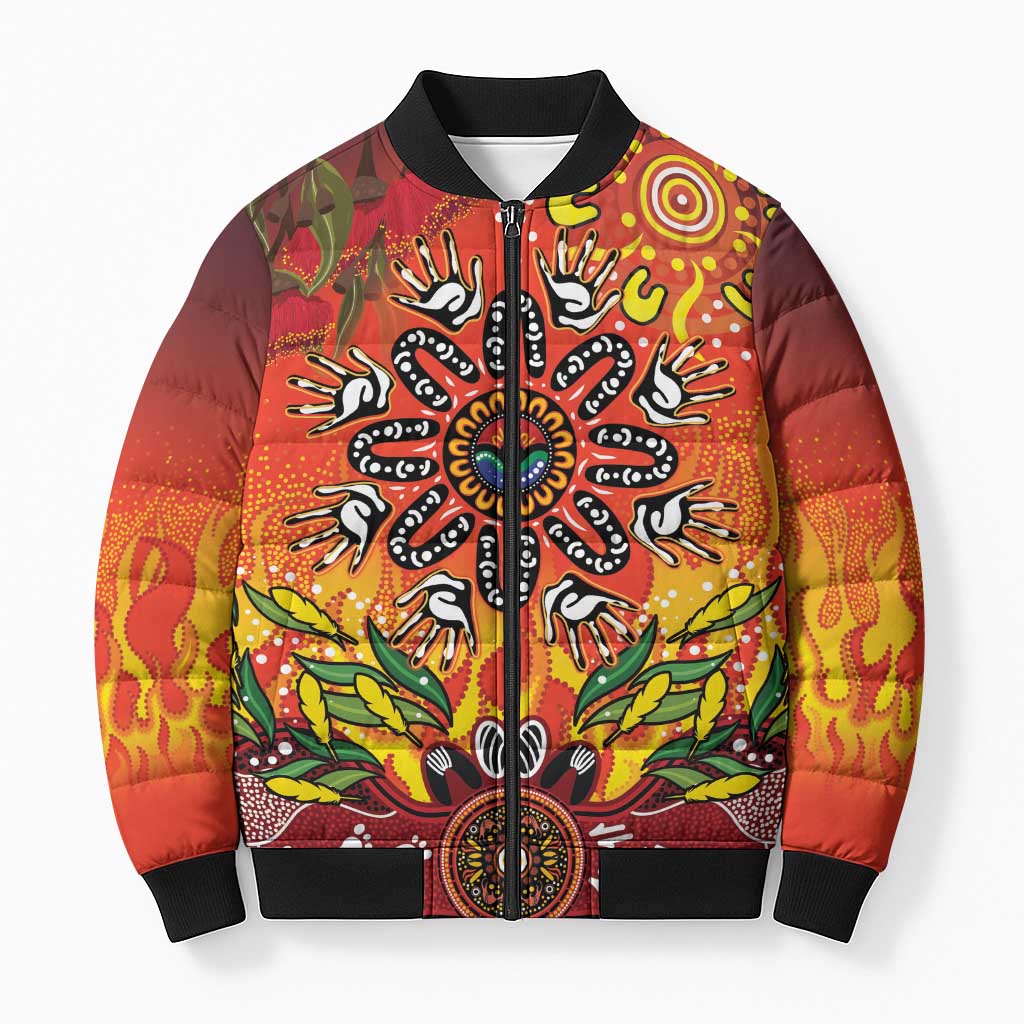 NAIDOC Week 2026 Bomber Puffer Jacket 50 Years of Deadly Aboriginal Dot Art