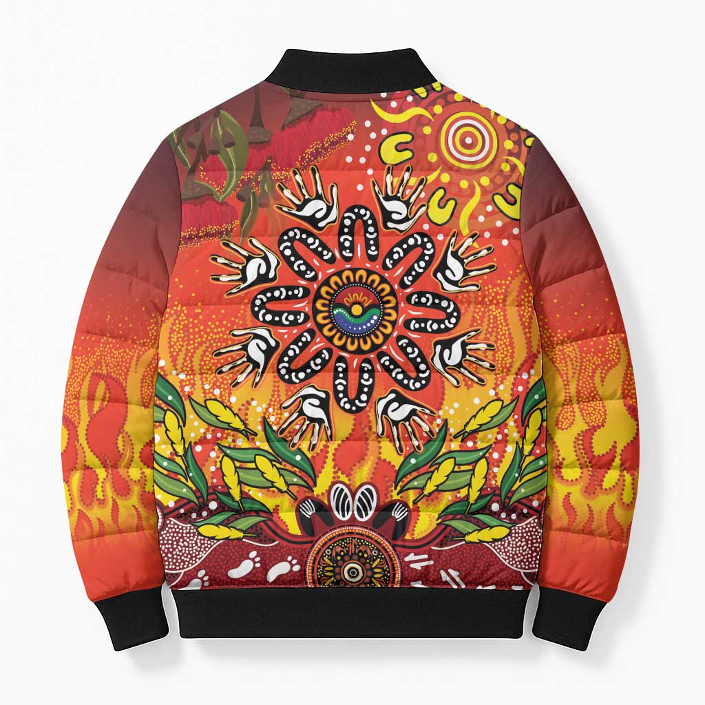 NAIDOC Week 2026 Bomber Puffer Jacket 50 Years of Deadly Aboriginal Dot Art