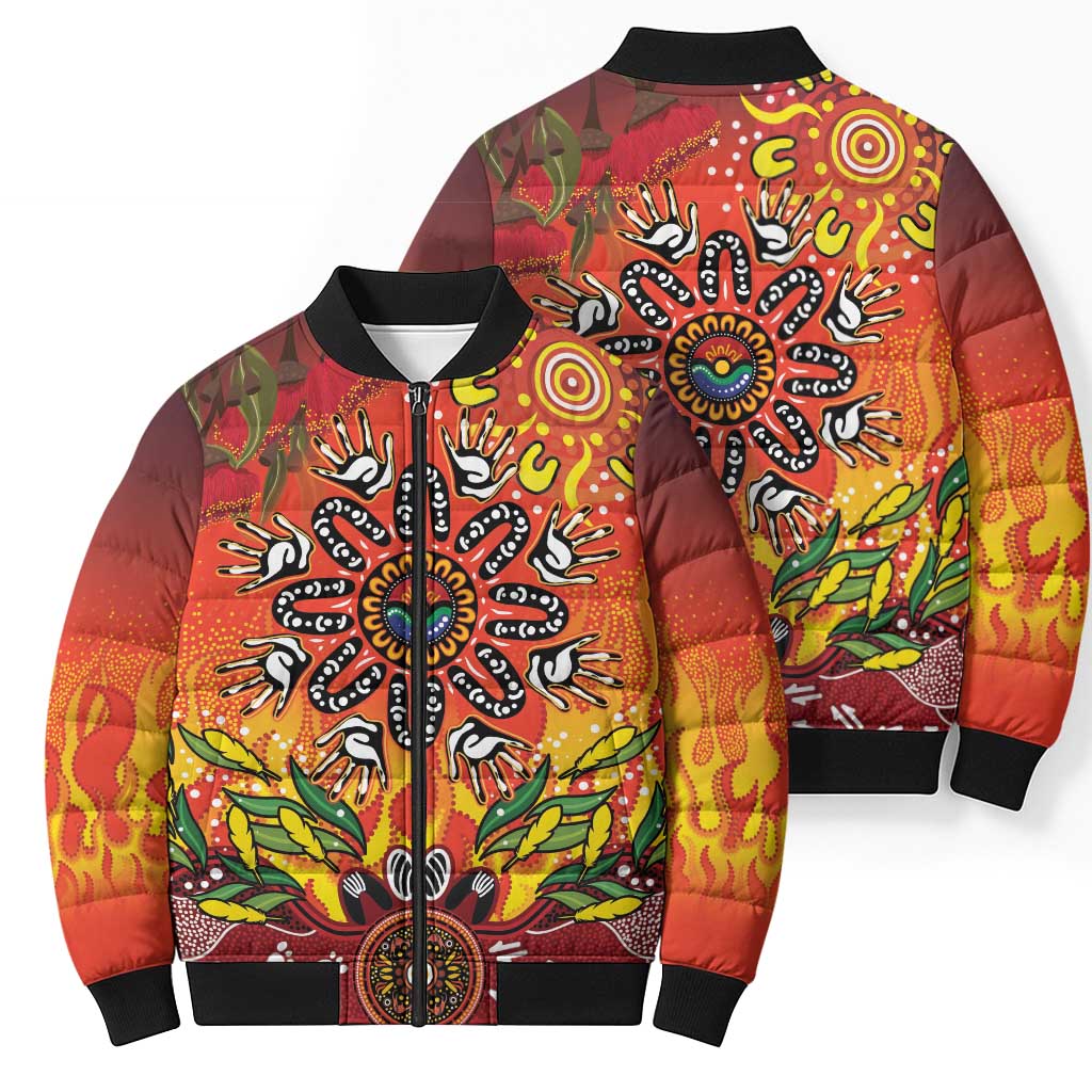 NAIDOC Week 2026 Bomber Puffer Jacket 50 Years of Deadly Aboriginal Dot Art