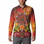 NAIDOC Week 2026 Button Sweatshirt 50 Years of Deadly Aboriginal Dot Art