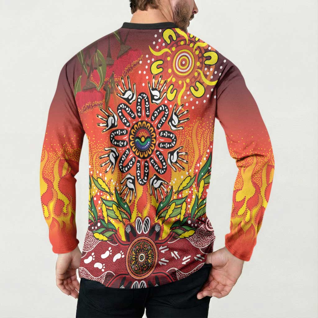 NAIDOC Week 2026 Button Sweatshirt 50 Years of Deadly Aboriginal Dot Art
