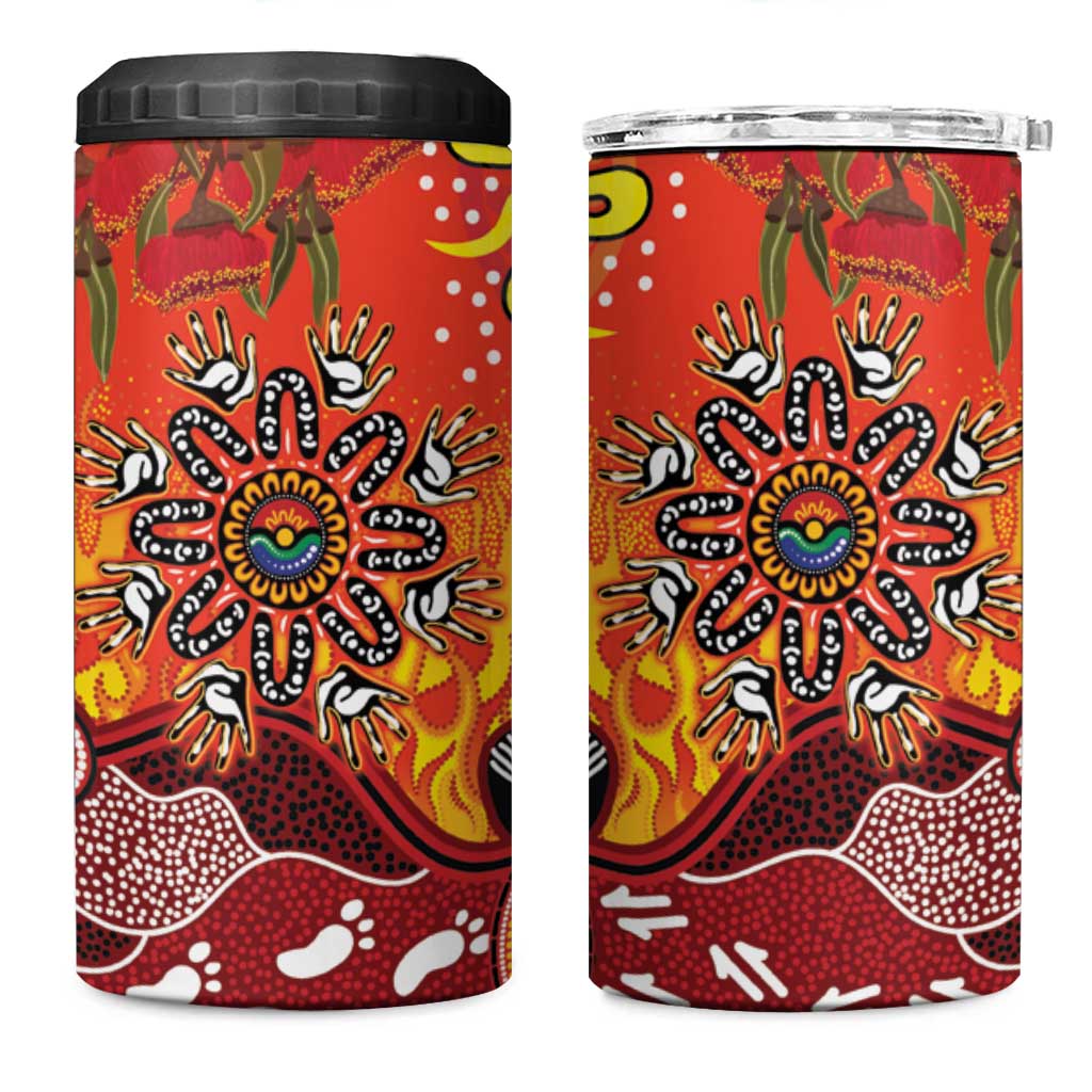 NAIDOC Week 2026 4 in 1 Can Cooler Tumbler 50 Years of Deadly Aboriginal Dot Art