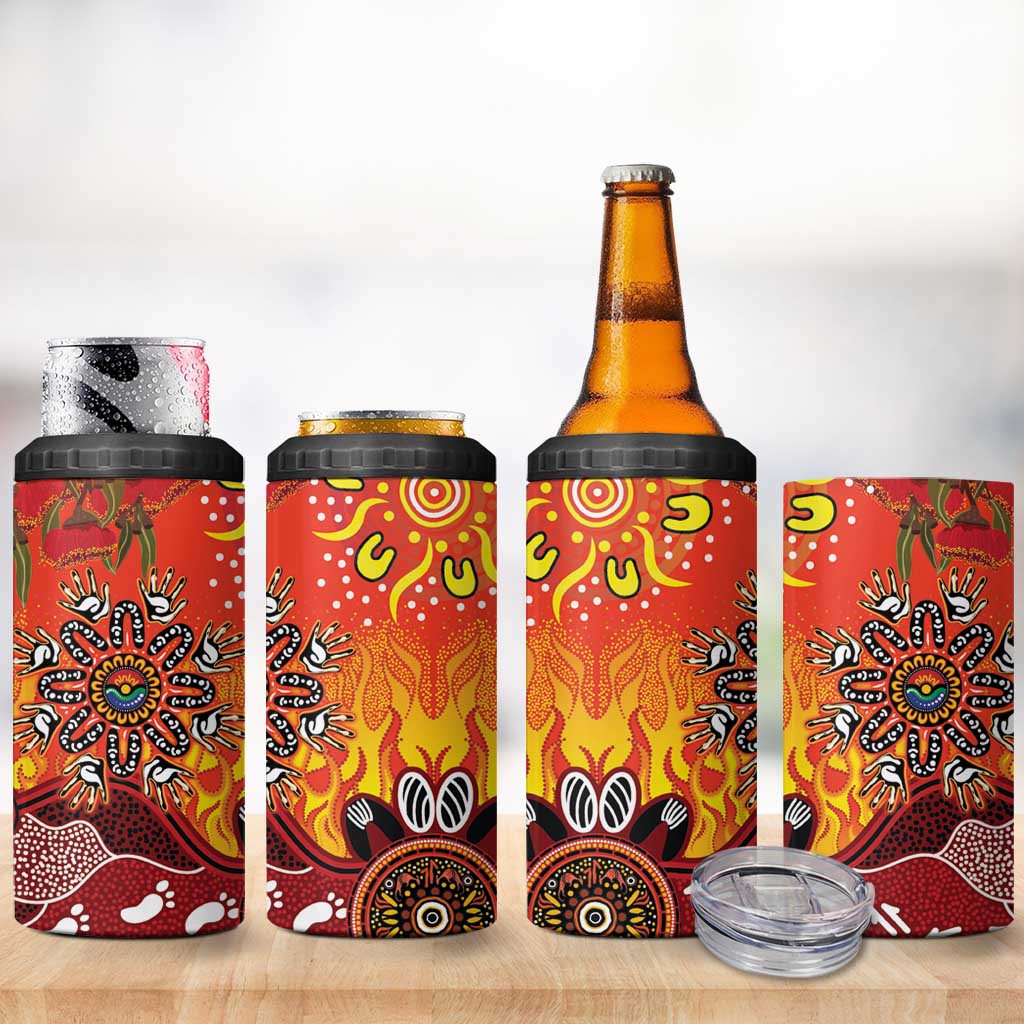 NAIDOC Week 2026 4 in 1 Can Cooler Tumbler 50 Years of Deadly Aboriginal Dot Art