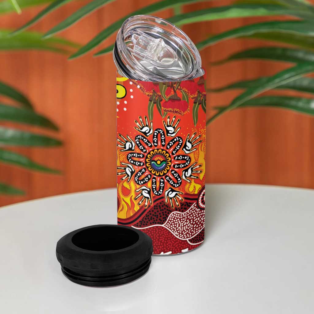 NAIDOC Week 2026 4 in 1 Can Cooler Tumbler 50 Years of Deadly Aboriginal Dot Art
