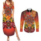 NAIDOC Week 2026 Couples Matching Summer Maxi Dress and Long Sleeve Button Shirt 50 Years of Deadly Aboriginal Dot Art