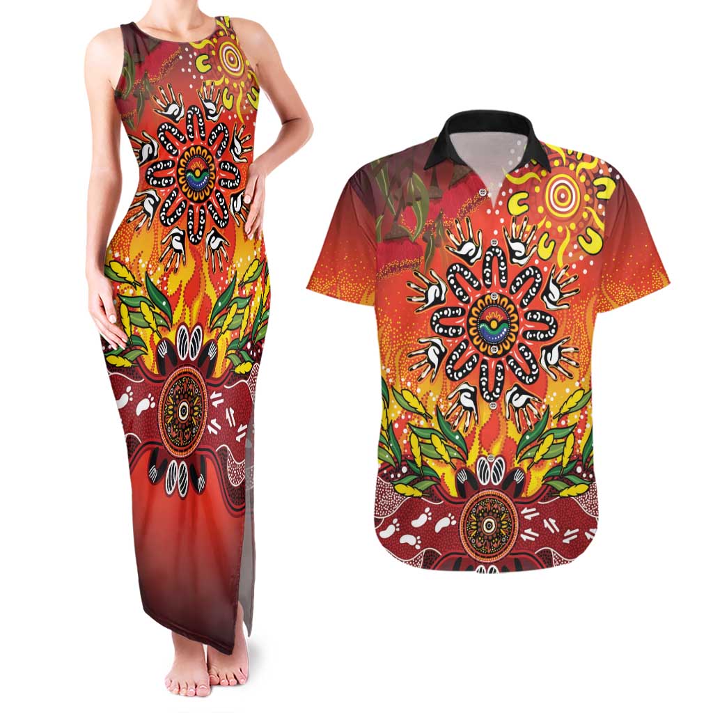 NAIDOC Week 2026 Couples Matching Tank Maxi Dress and Hawaiian Shirt 50 Years of Deadly Aboriginal Dot Art