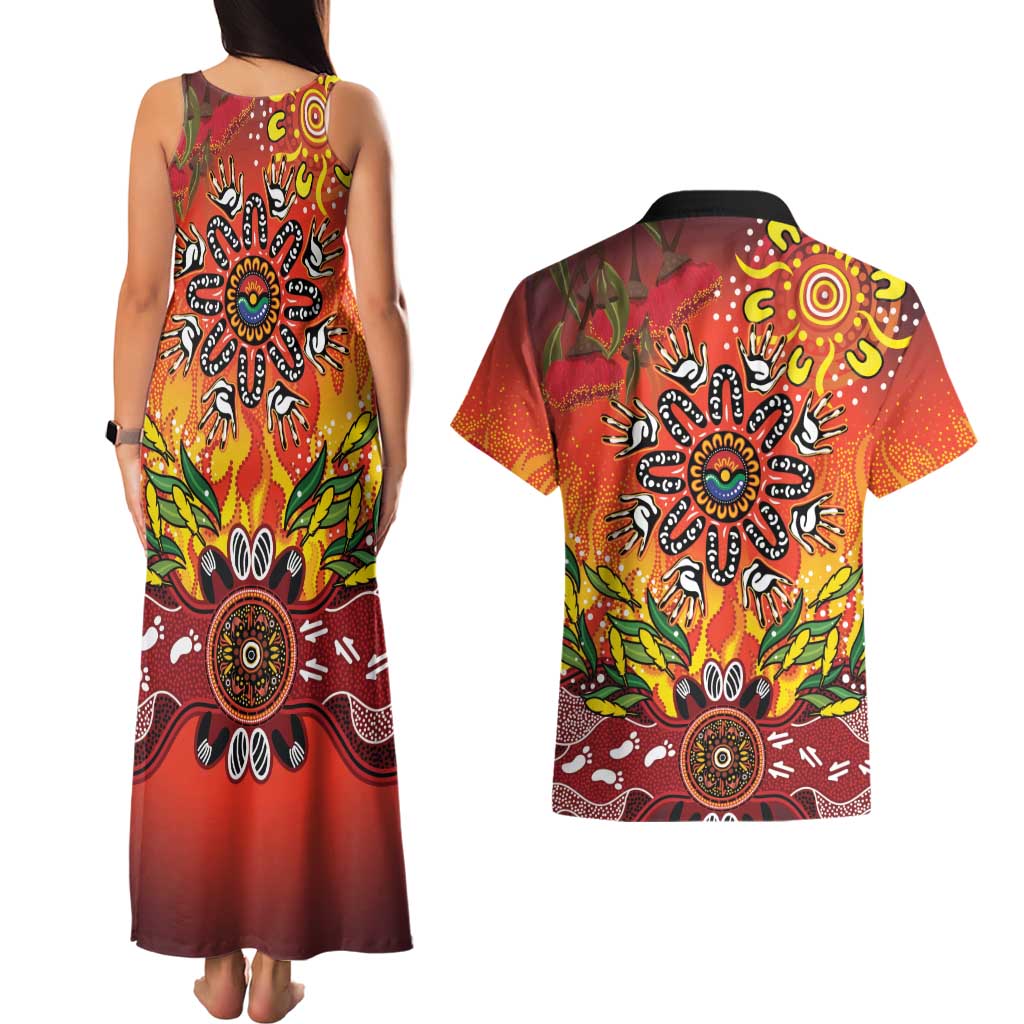 NAIDOC Week 2026 Couples Matching Tank Maxi Dress and Hawaiian Shirt 50 Years of Deadly Aboriginal Dot Art