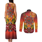 NAIDOC Week 2026 Couples Matching Tank Maxi Dress and Long Sleeve Button Shirt 50 Years of Deadly Aboriginal Dot Art