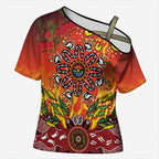 NAIDOC Week 2026 Cross Shoulder Shirt 50 Years of Deadly Aboriginal Dot Art