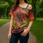 NAIDOC Week 2026 Cross Shoulder Shirt 50 Years of Deadly Aboriginal Dot Art
