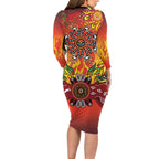 NAIDOC Week 2026 Family Matching Long Sleeve Bodycon Dress and Hawaiian Shirt 50 Years of Deadly Aboriginal Dot Art