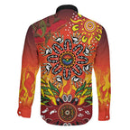 NAIDOC Week 2026 Family Matching Off The Shoulder Long Sleeve Dress and Hawaiian Shirt 50 Years of Deadly Aboriginal Dot Art