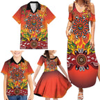 NAIDOC Week 2026 Family Matching Summer Maxi Dress and Hawaiian Shirt 50 Years of Deadly Aboriginal Dot Art