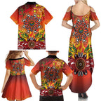NAIDOC Week 2026 Family Matching Summer Maxi Dress and Hawaiian Shirt 50 Years of Deadly Aboriginal Dot Art